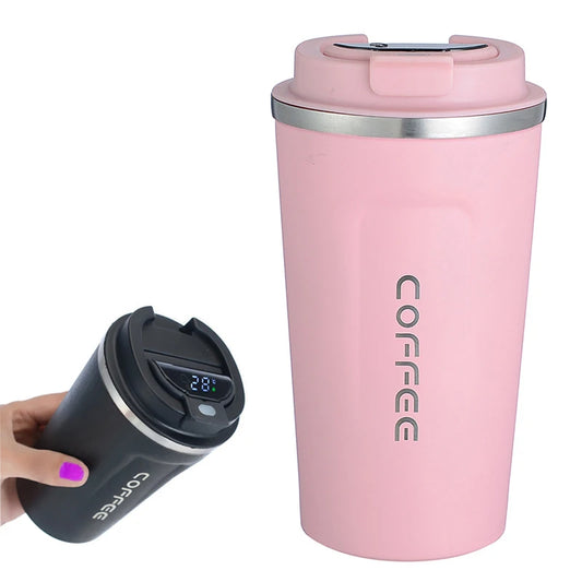 12oz Thermos Coffee Traval Mug With Temperature Display Insulated Coffee Cup To Go Leak Proof Coffee Bottle for Car 380/510ml
